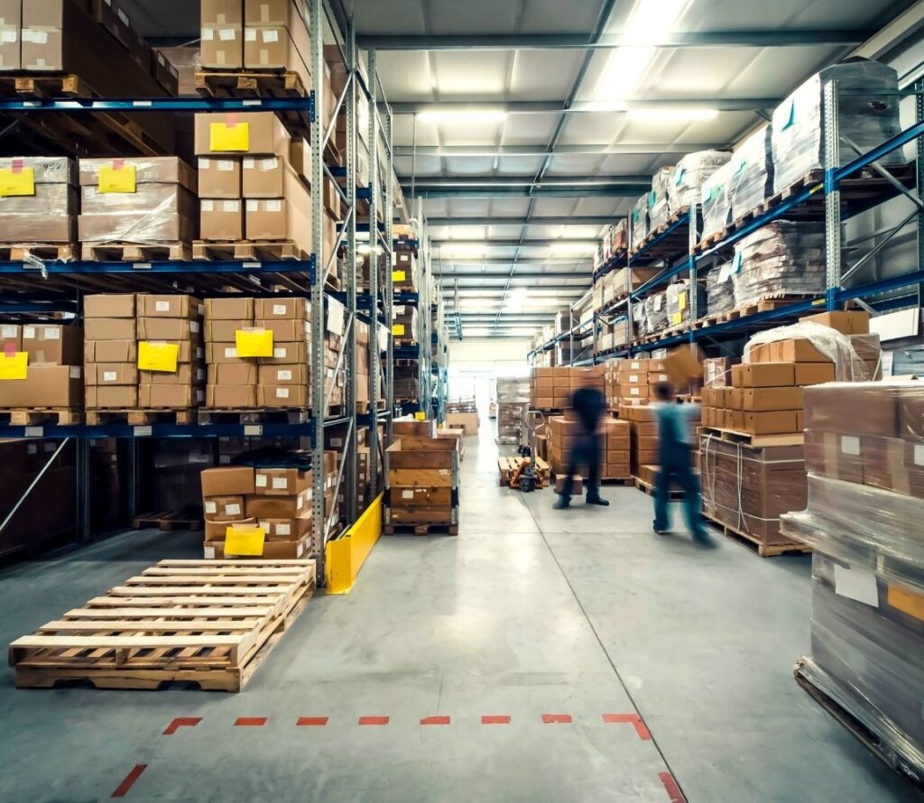 Storage warehouse in Houston with organized shelves and scalable space