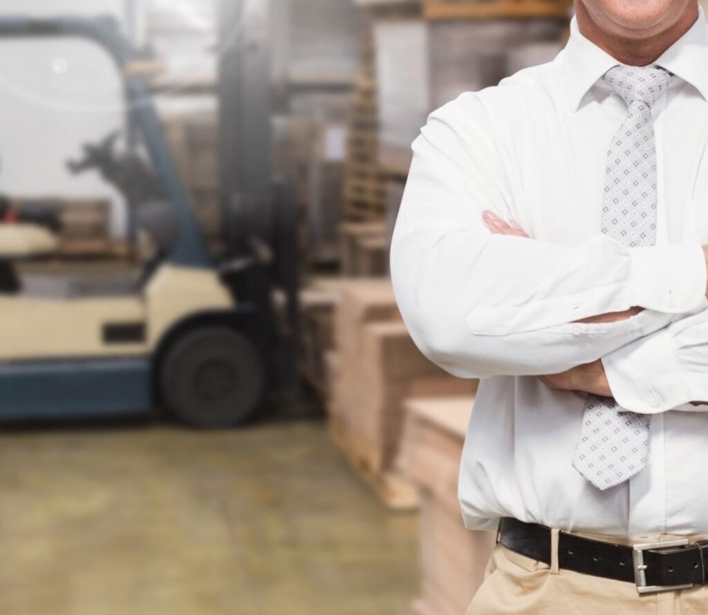 Houston warehouse employee managing inventory and logistics operations.