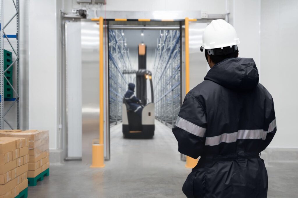 Freezer grade warehouse with ample storage available.