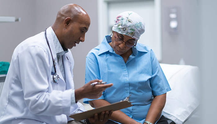 male provider with female patient
