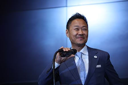 Kee Park, MD, MPH, presenting at the symposium