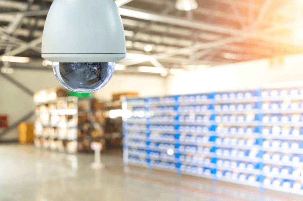 Short-term storage for holiday inventory in a warehouse.